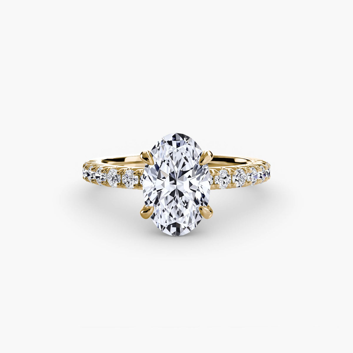 Yellow Gold, Oval, down view