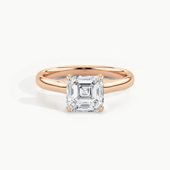 Rose Gold, Asscher, down view