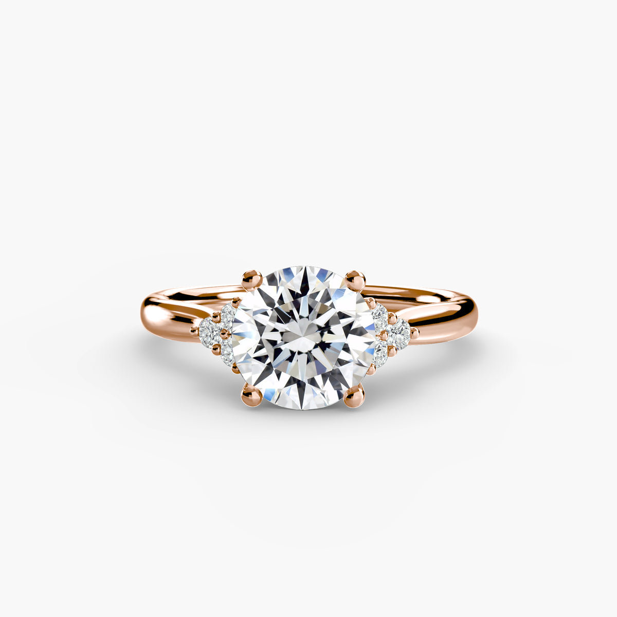 Rose Gold, Round, down view