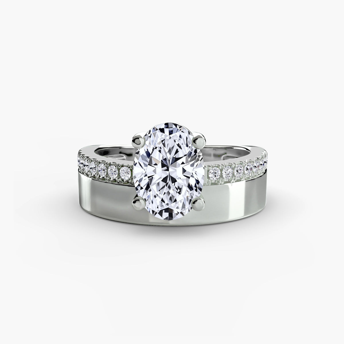 White Gold, Oval, down view