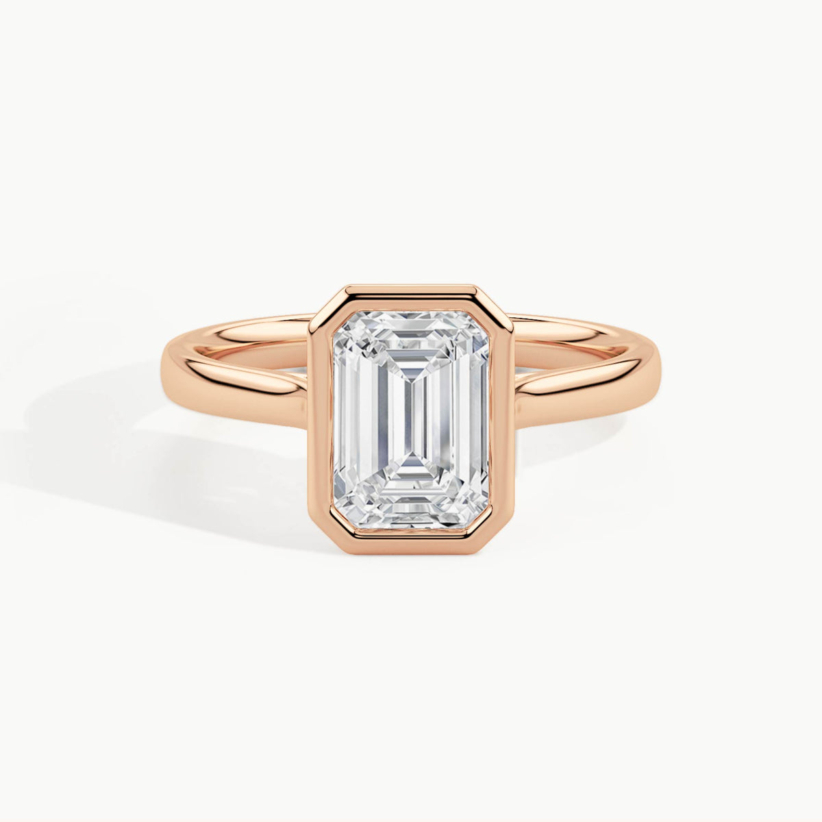 Rose Gold, Emerald, down view