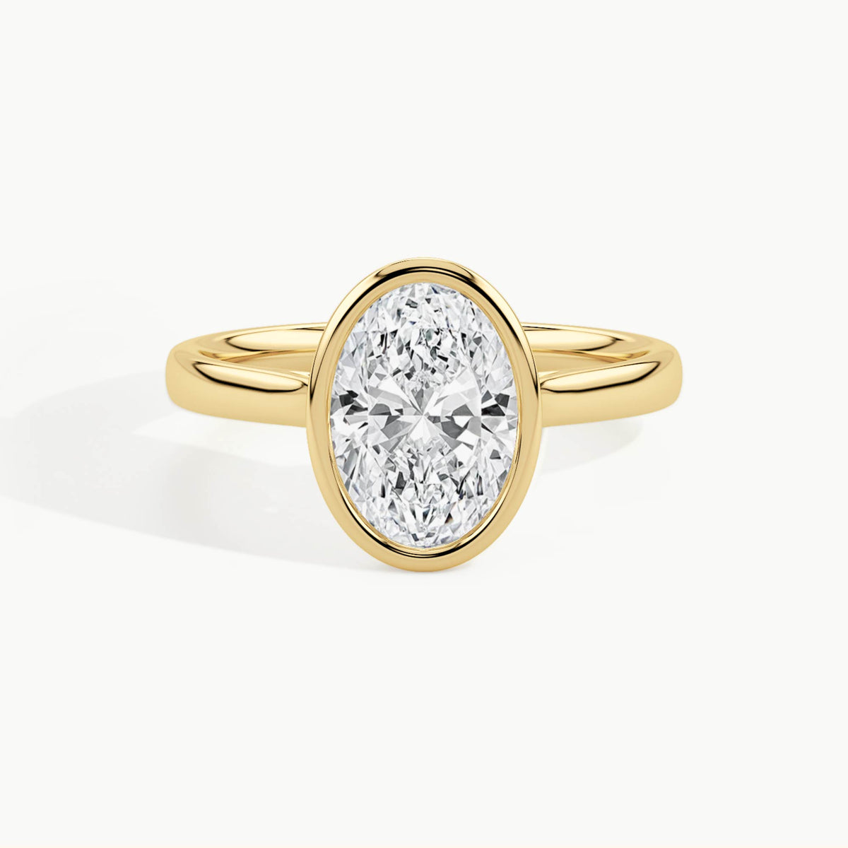 Yellow Gold, Oval, down view