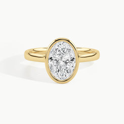 Yellow Gold, Oval, down view