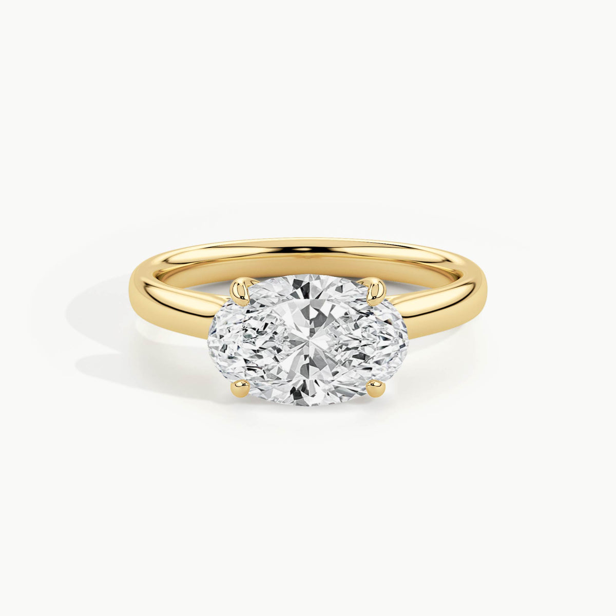 Yellow Gold, Oval, down view