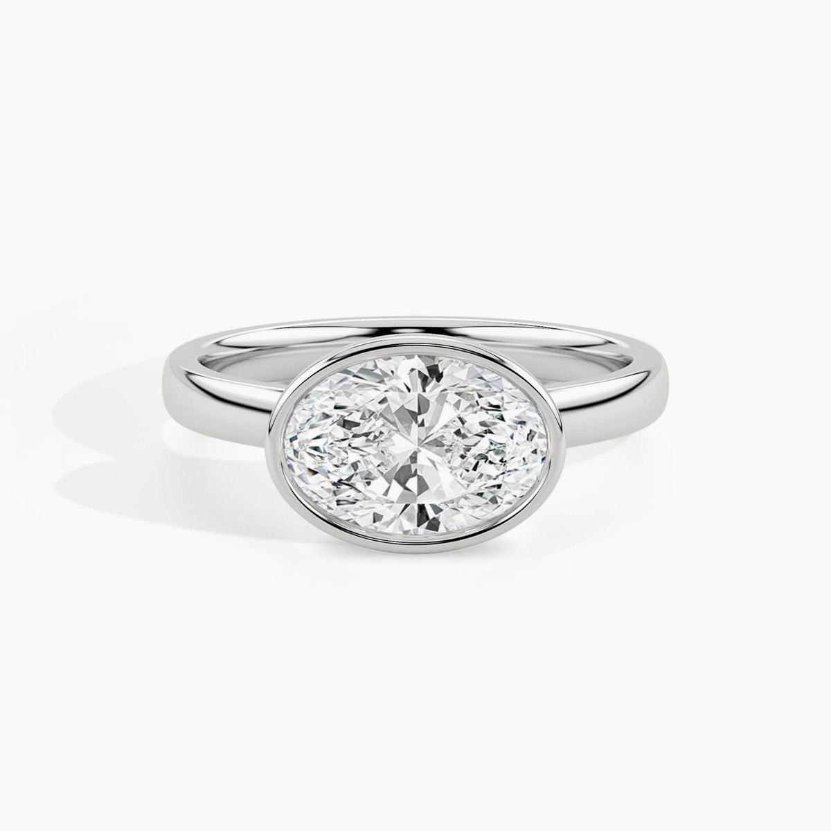 950 Platinum, Oval, down view