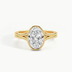 Yellow Gold, Oval, down view