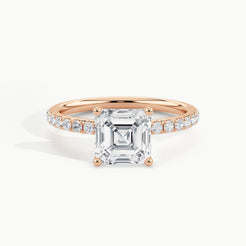Rose Gold, Asscher, down view