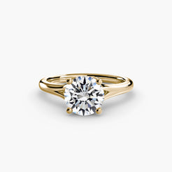 Yellow Gold, Round, down view