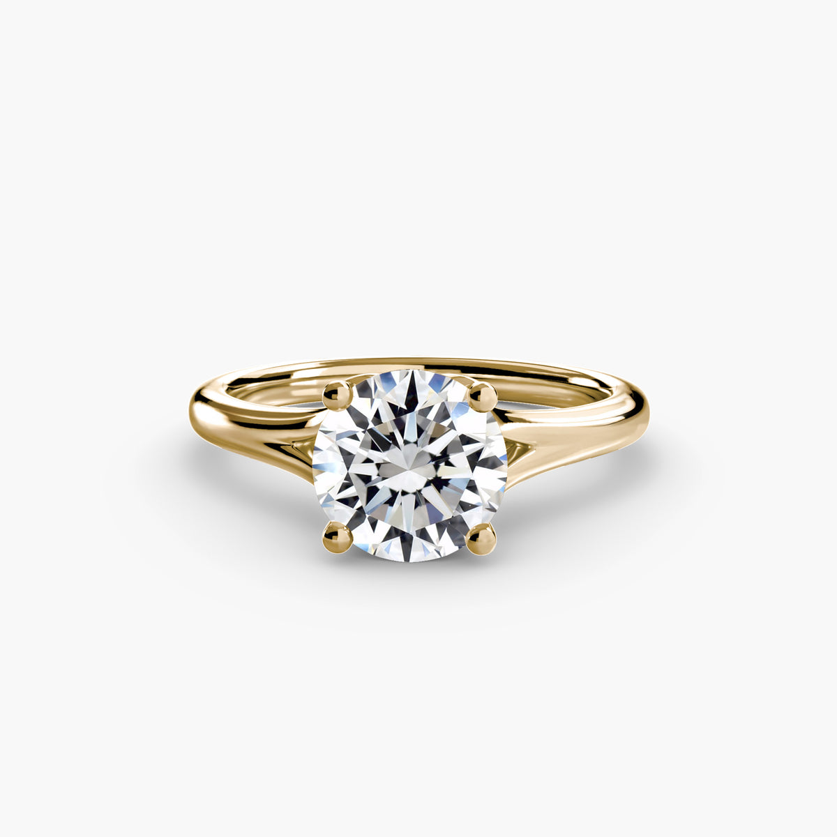 Yellow Gold, Round, down view