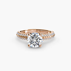 Rose Gold, Round, down view
