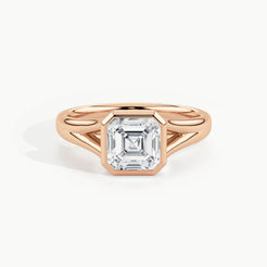 Rose Gold, Asscher, down view