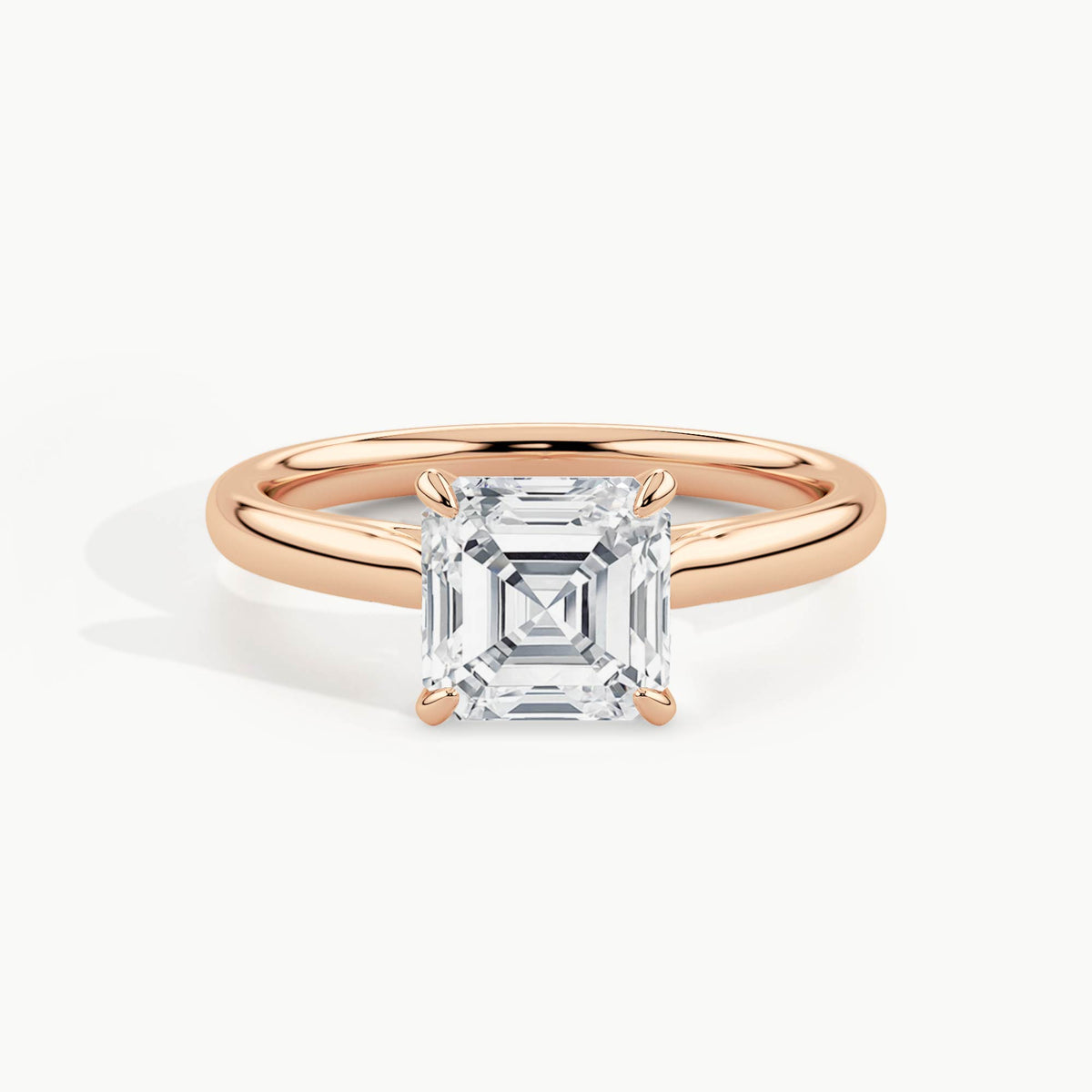 Rose Gold, Asscher, down view