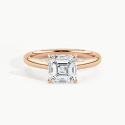 Rose Gold, Asscher, down view