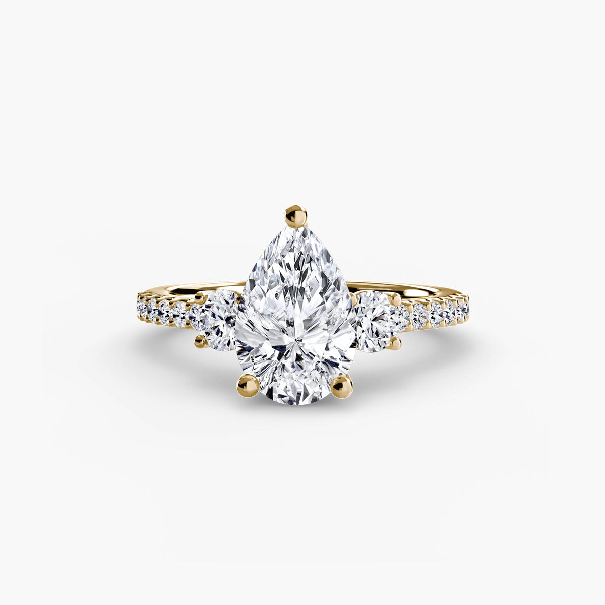 Yellow Gold, Pear, down view