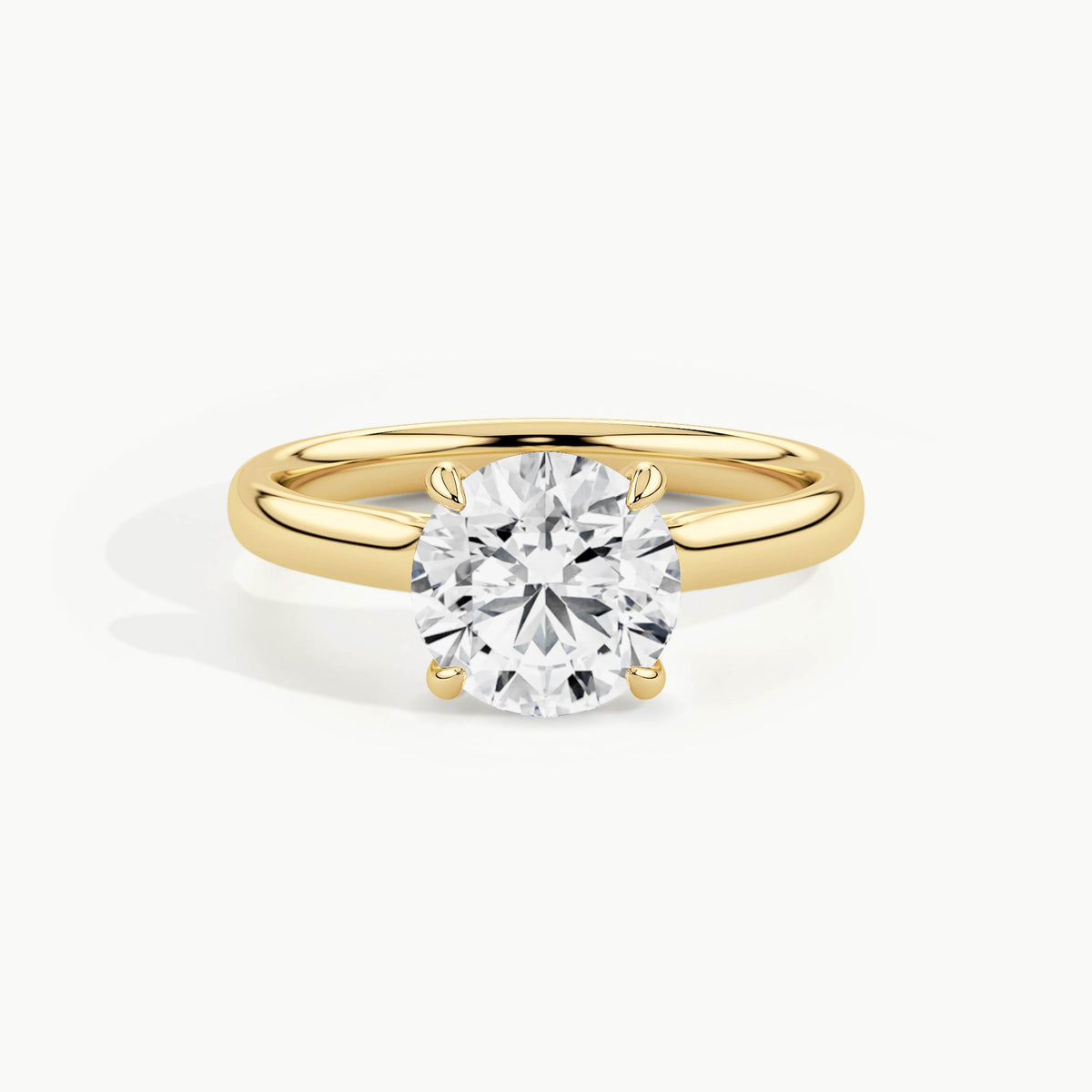 Yellow Gold, Round, down view