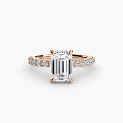 Rose Gold, Emerald, down view