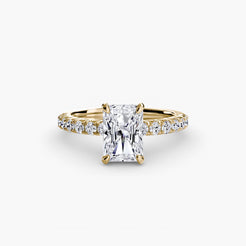 Yellow Gold, Radiant, down view