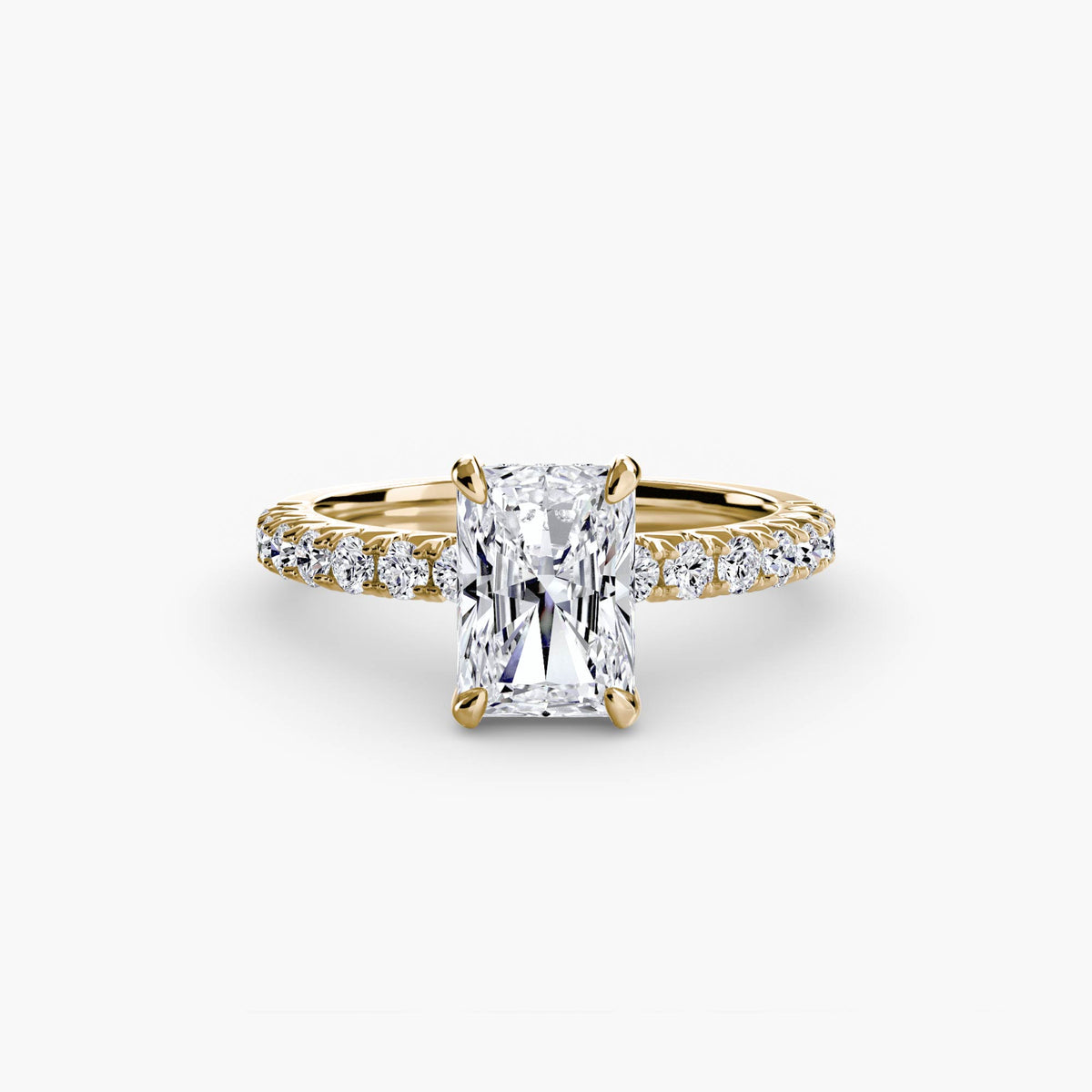 Yellow Gold, Radiant, down view