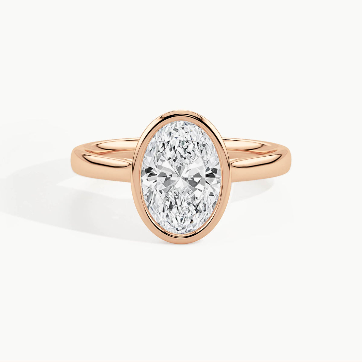 Rose Gold, Oval, down view