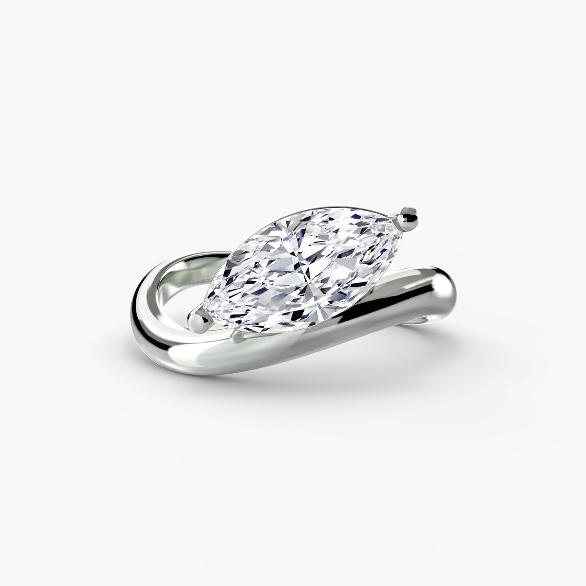 950 Platinum, Marquise, down view