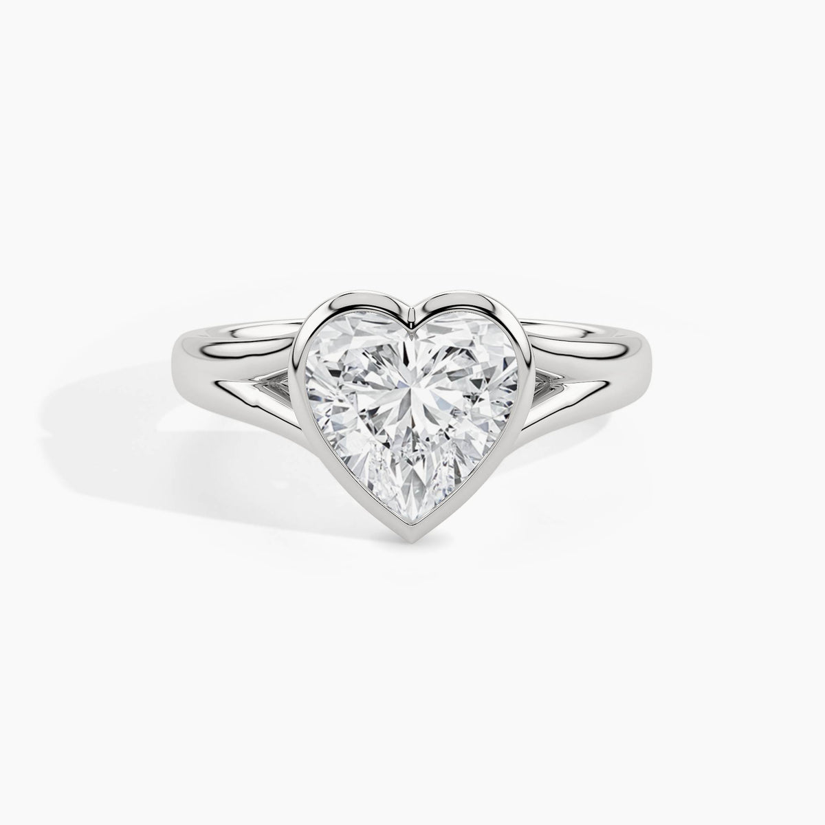 950 Platinum, Heart, down view