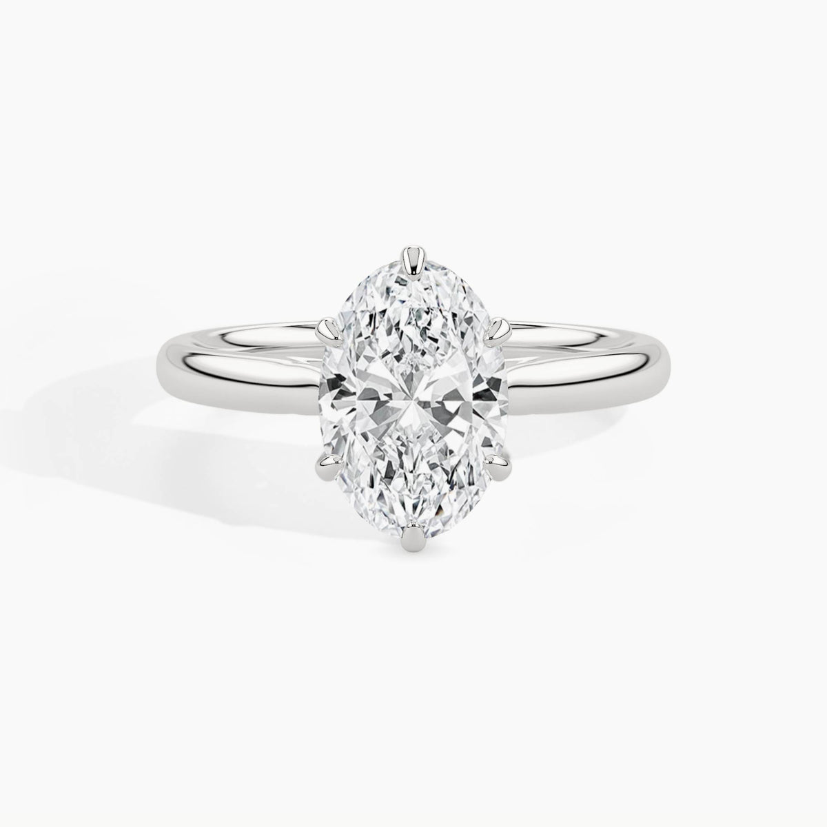 950 Platinum, Oval, down view