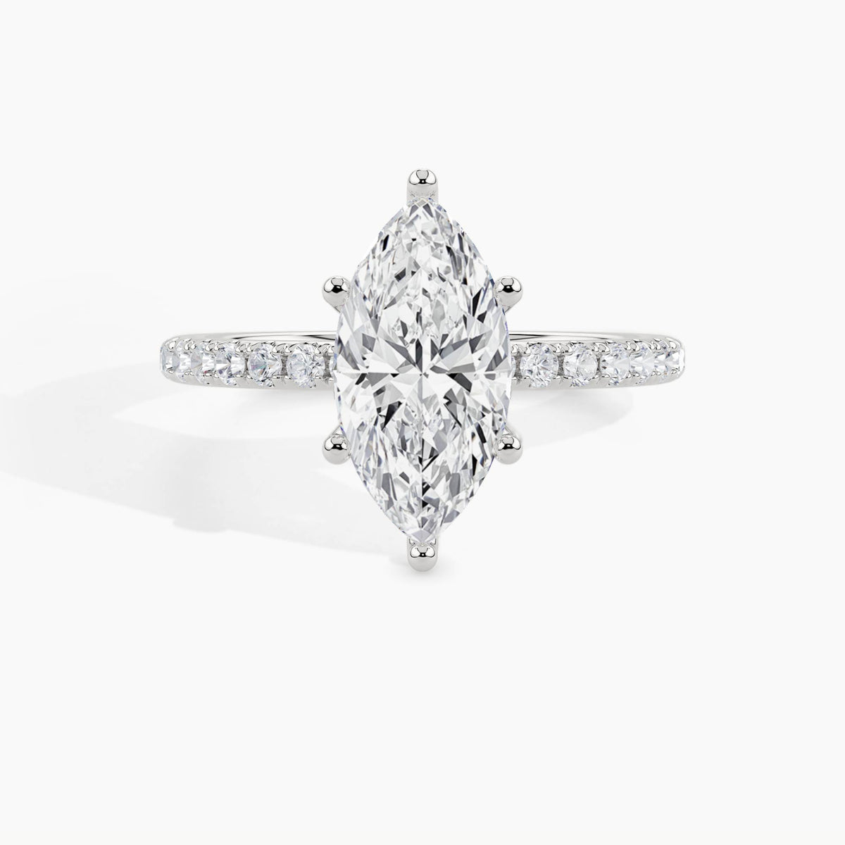950 Platinum, Marquise, down view