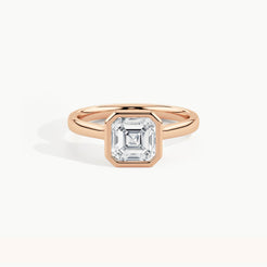 Rose Gold, Asscher, down view