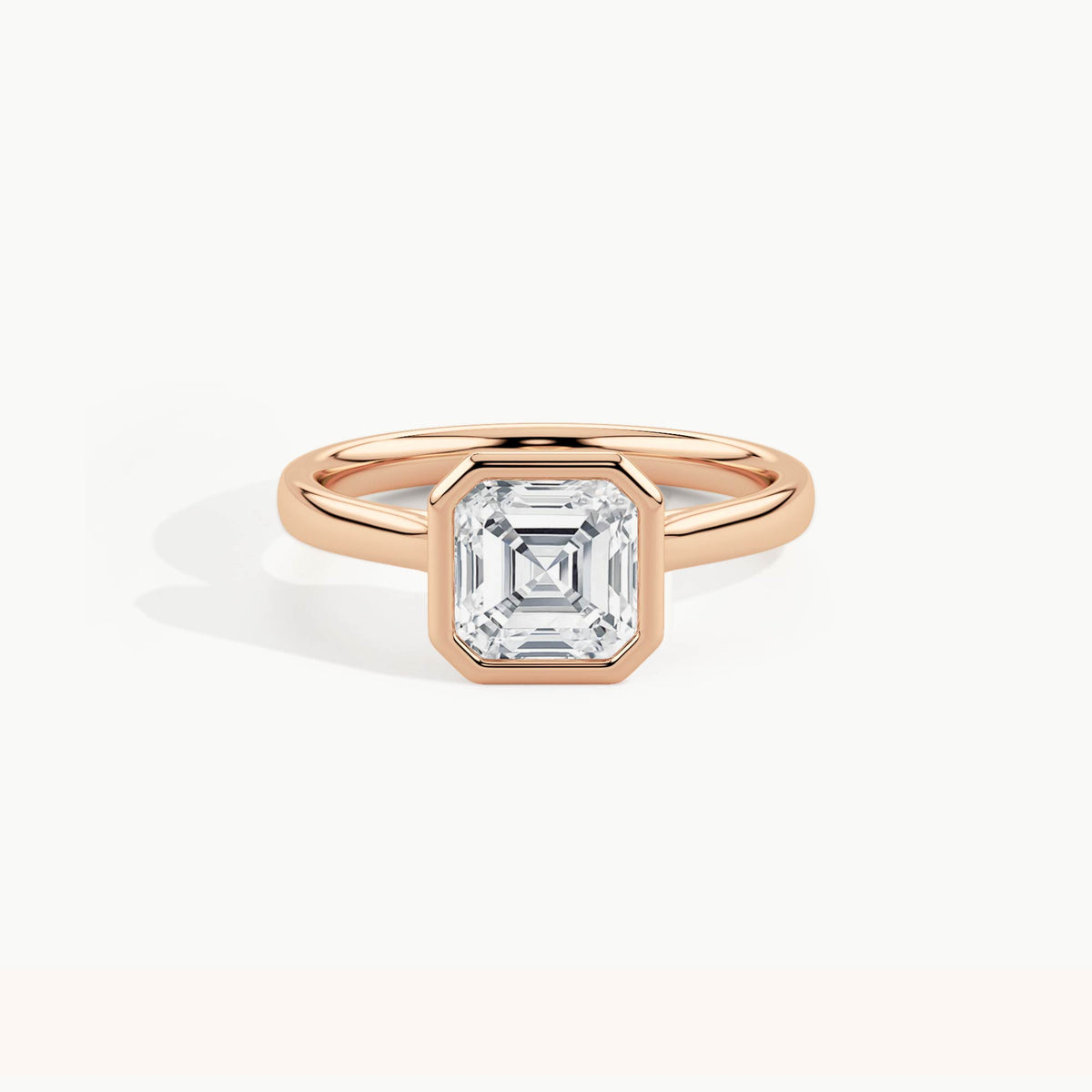 Rose Gold, Asscher, down view