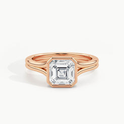 Rose Gold, Asscher, down view