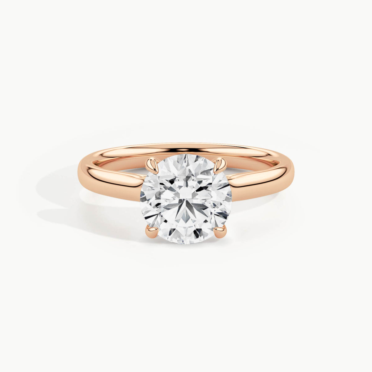 Rose Gold, Round, down view