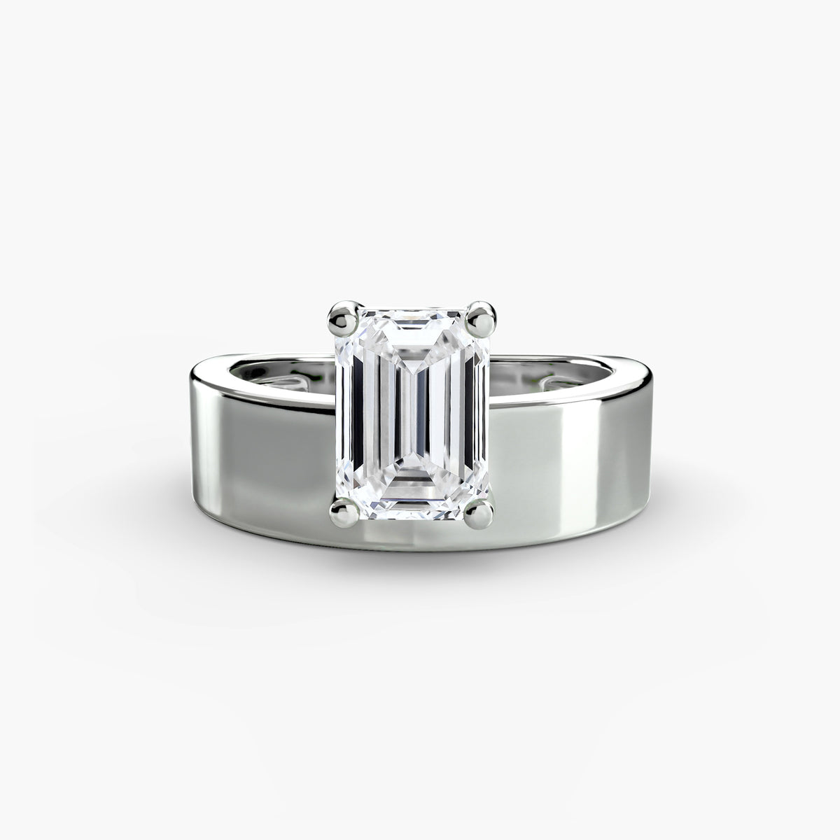 950 Platinum, Emerald, down view