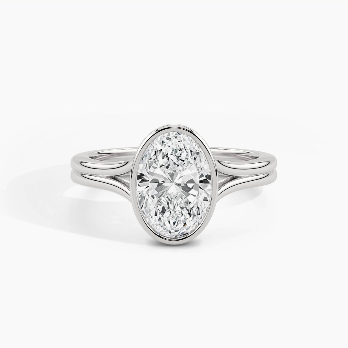 950 Platinum, Oval, down view