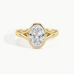 Yellow Gold, Oval, down view
