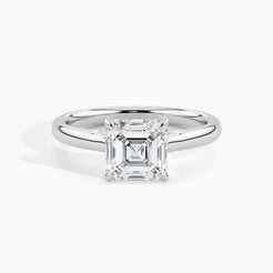 950 Platinum, Asscher, down view