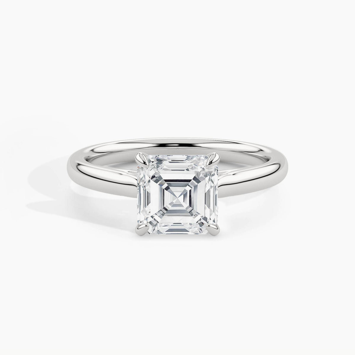 950 Platinum, Asscher, down view