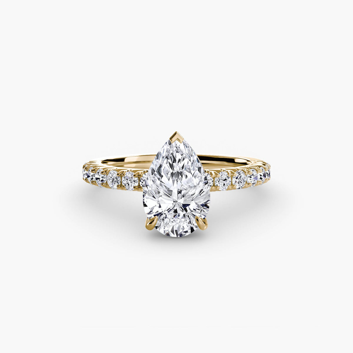 Yellow Gold, Pear, down view