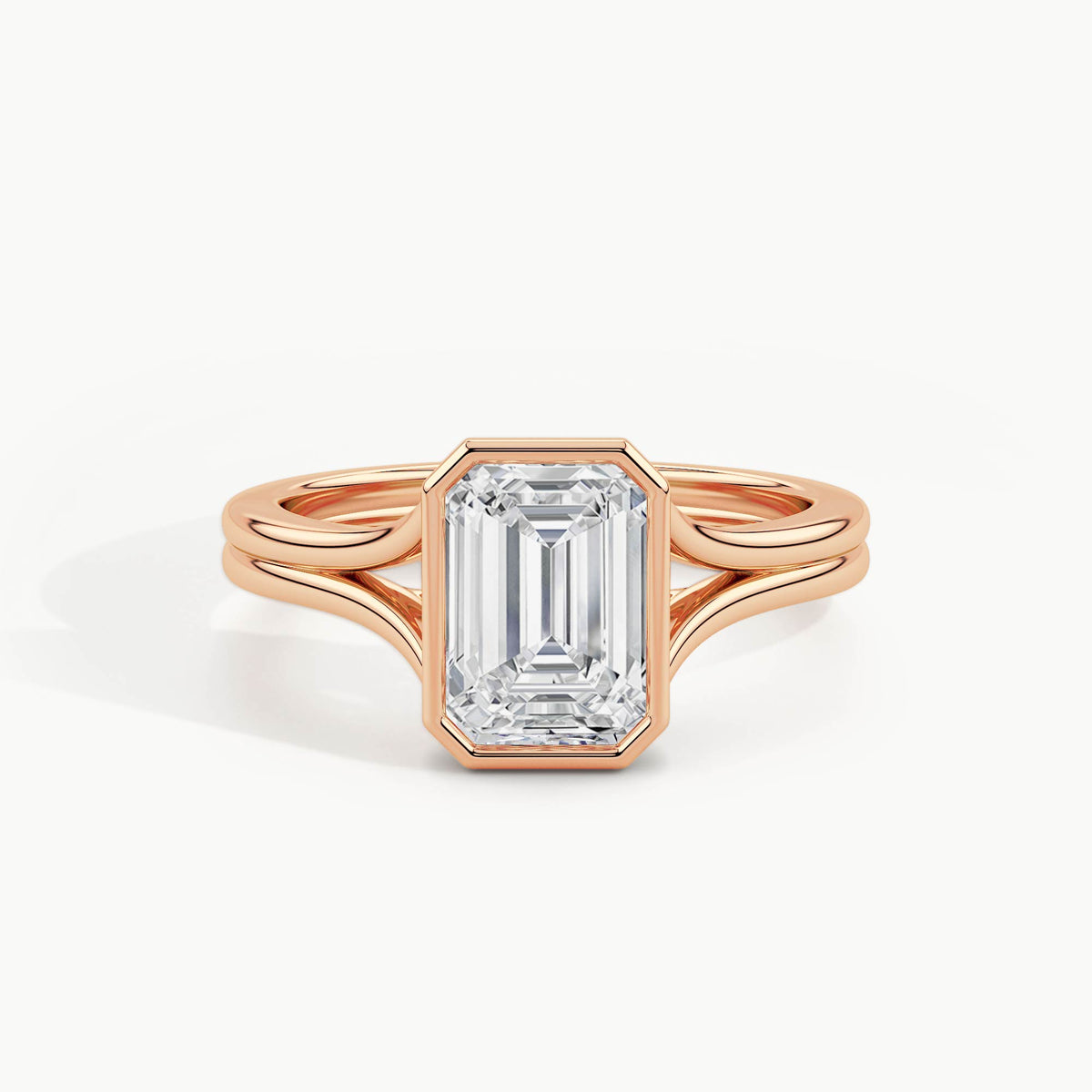 Rose Gold, Emerald, down view