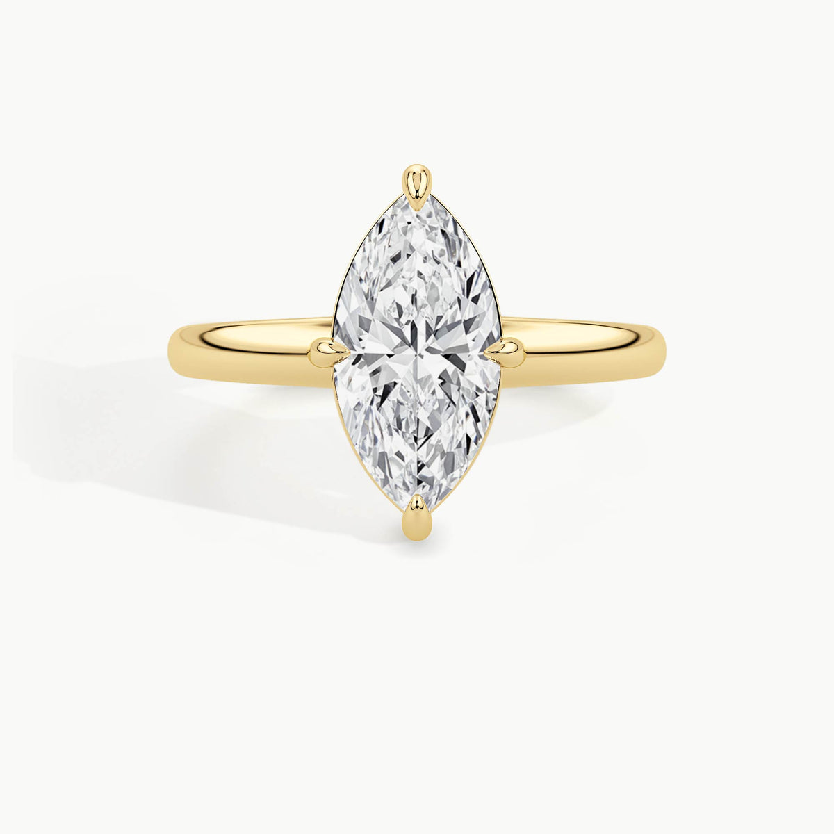 Yellow Gold, Marquise, down view