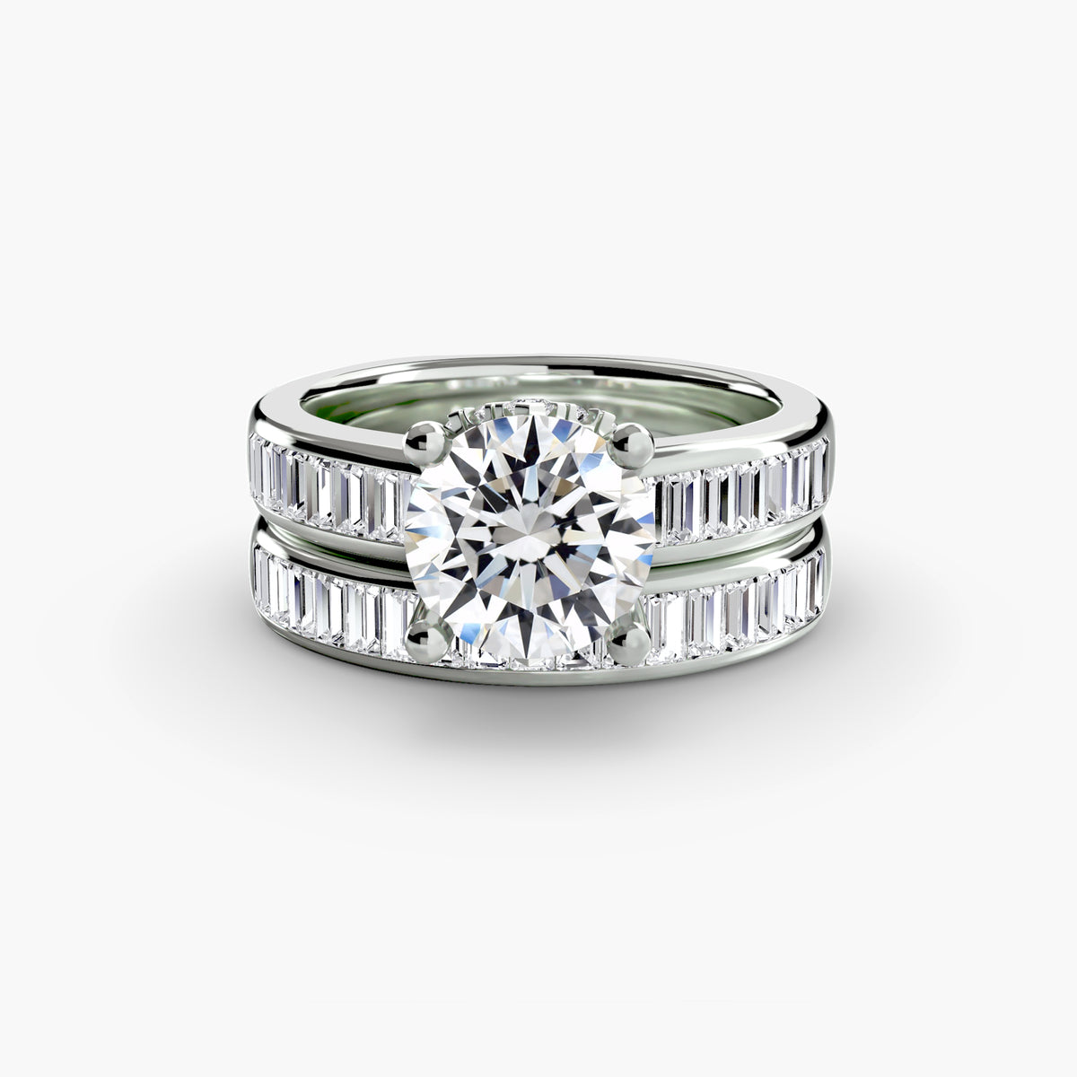 950 Platinum, Round, down view