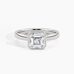 950 Platinum, Asscher, down view