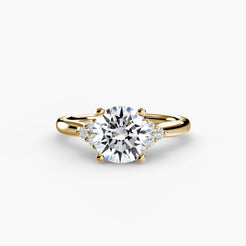 Yellow Gold, Round, down view