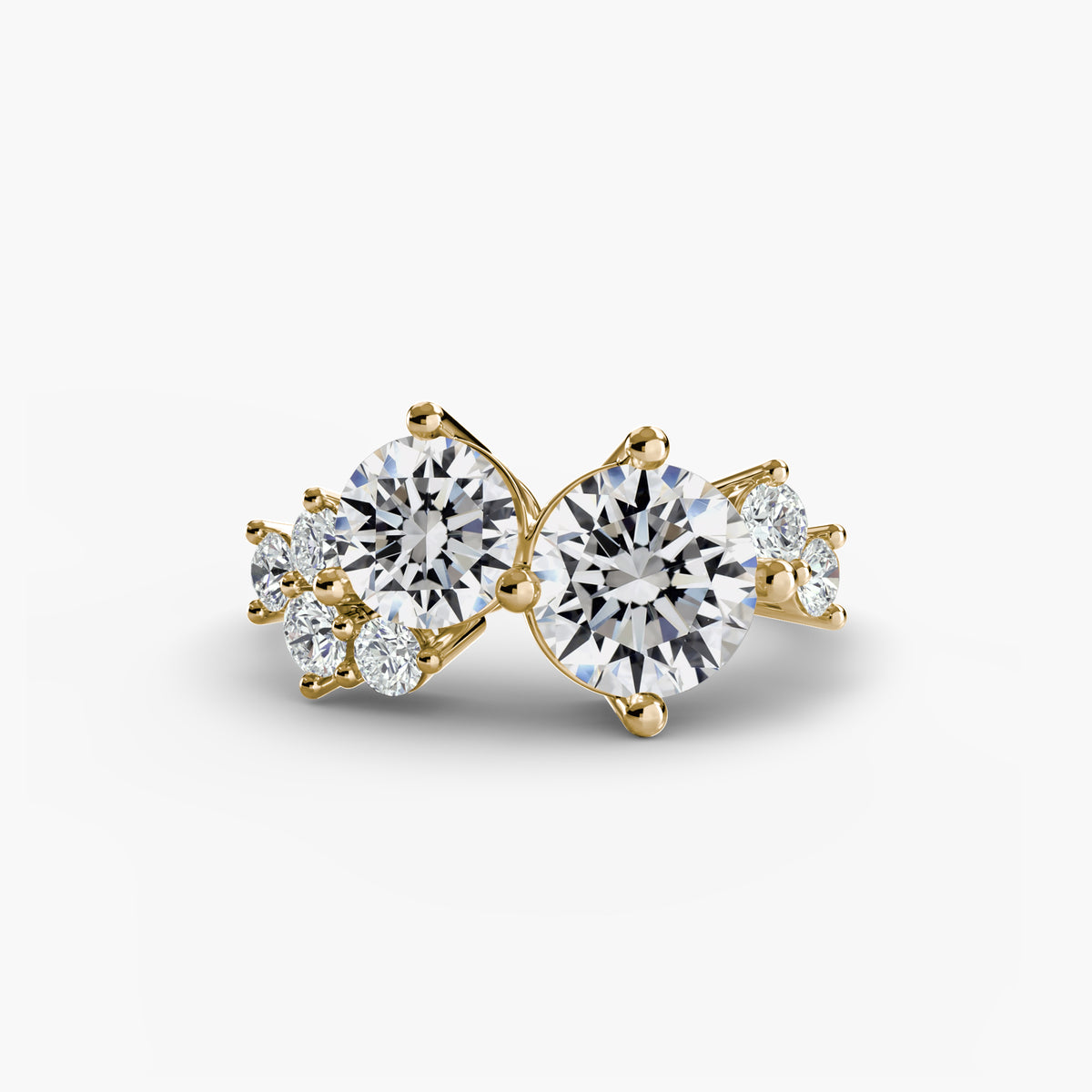 Yellow Gold, Round, down view