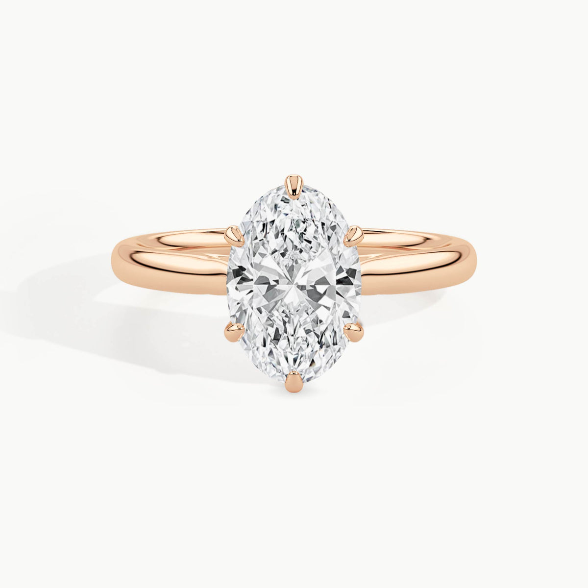 Rose Gold, Oval, down view