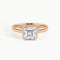 Rose Gold, Asscher, down view