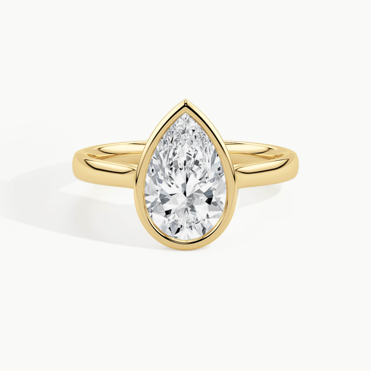 Yellow Gold, Pear, down view