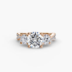 Rose Gold, Round, down view