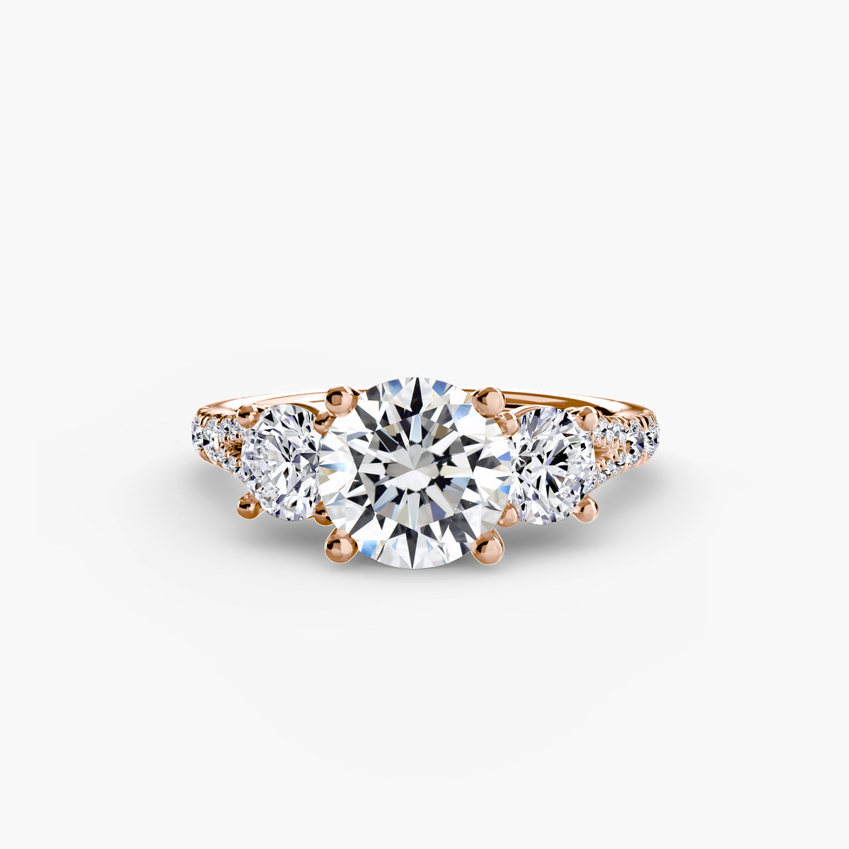 Rose Gold, Round, down view