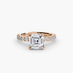 Rose Gold, Asscher, down view