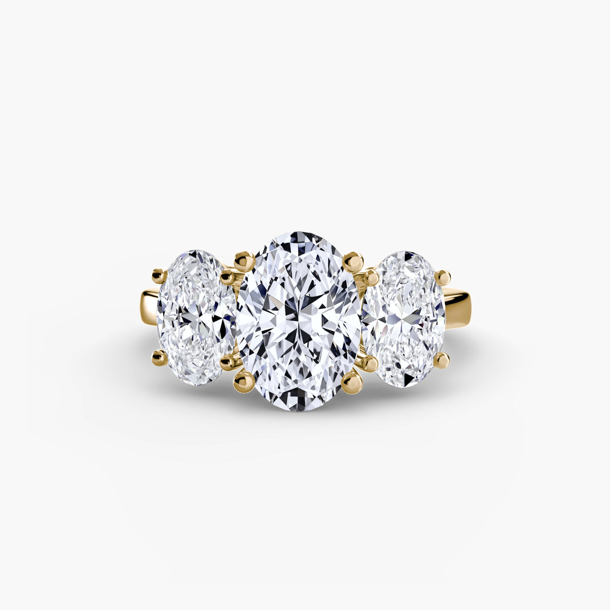 Yellow Gold, Oval, down view